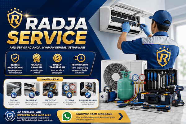 Proses Service AC Radja Service